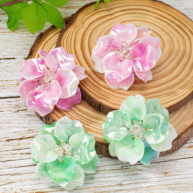 New Handmade Exaggerated Flowers Baroque Ethnic Style Earrings