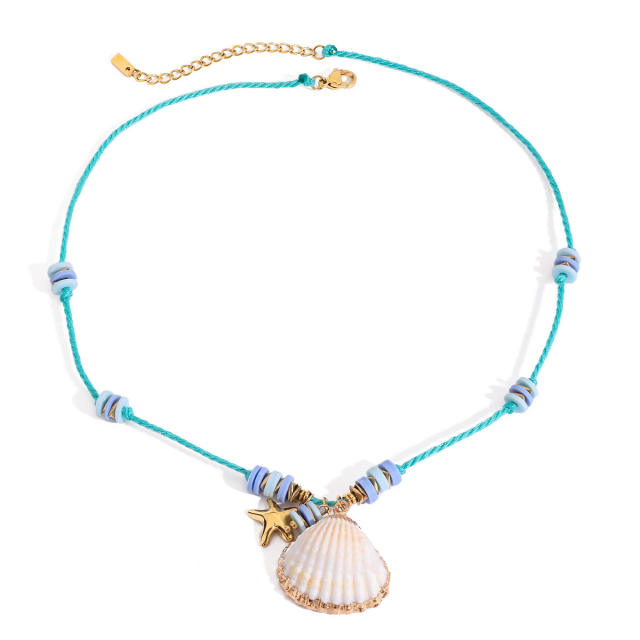 Stainless Steel Shell Pearl Necklace