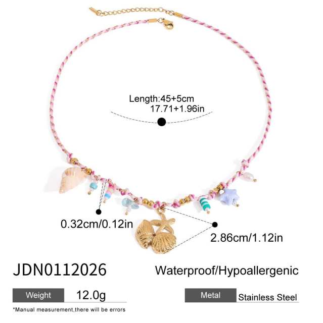 Stainless Steel Shell Pearl Necklace