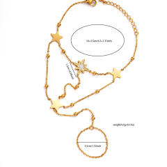 Non-fading Mittened Star Bracelet stainless steel ring bracelet