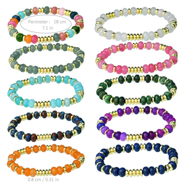 2025 new y2k color natural stone bracelet