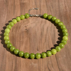 Spring New Multicolor 12mm Natural Stone Necklace Crystal Beaded necklace