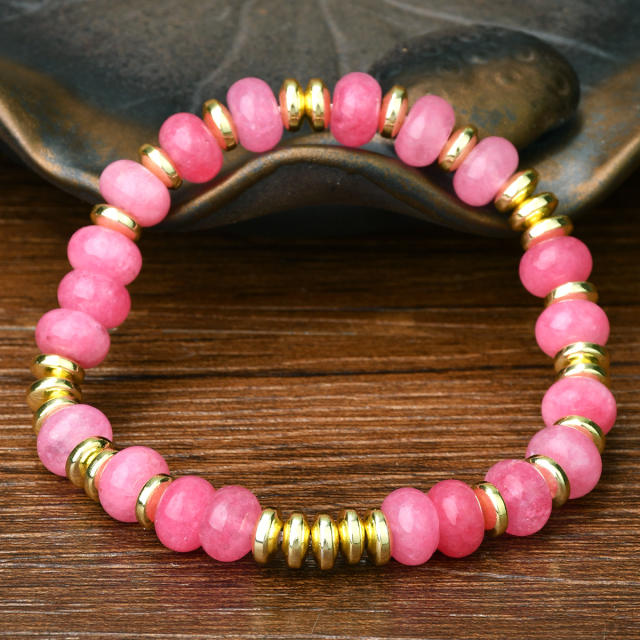 2025 new y2k color natural stone bracelet