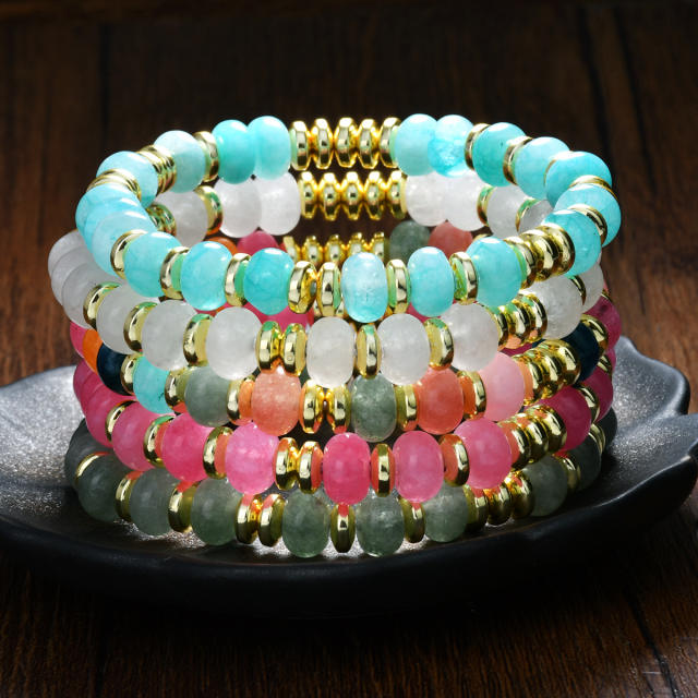 2025 new y2k color natural stone bracelet