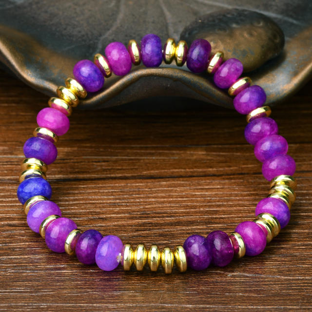 2025 new y2k color natural stone bracelet