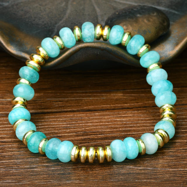 2025 new y2k color natural stone bracelet