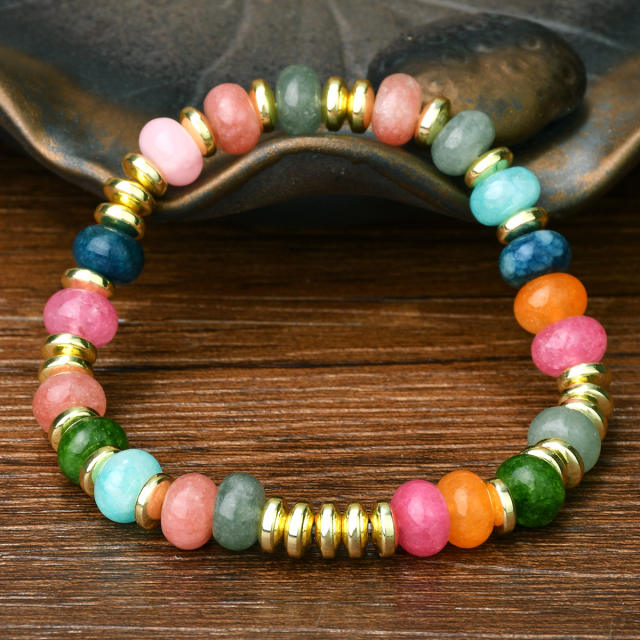 2025 new y2k color natural stone bracelet