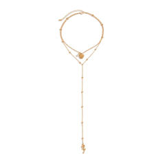 Simple Ins Style Rose Flower Pendant Long Necklace layer necklace