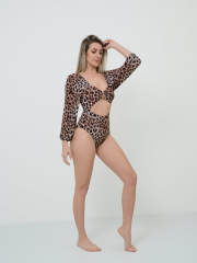 New one-piece sexy leopard print swimsuit