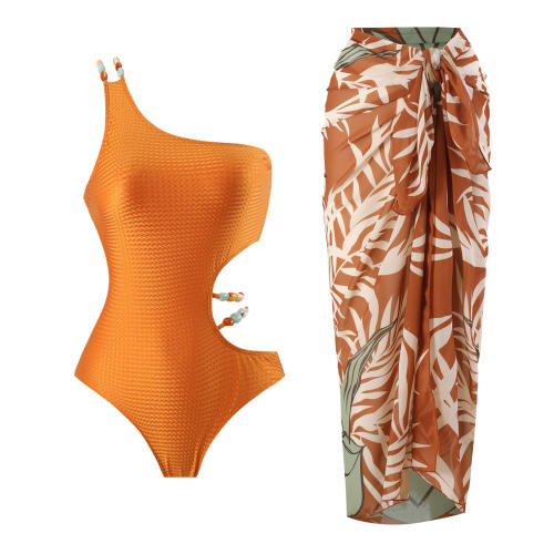 2025 hot sale color printing swimsuit skirt set
