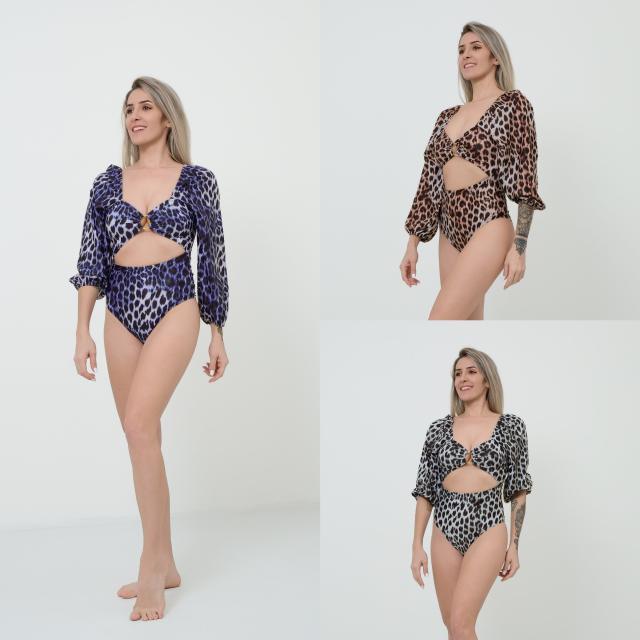 New one-piece sexy leopard print swimsuit