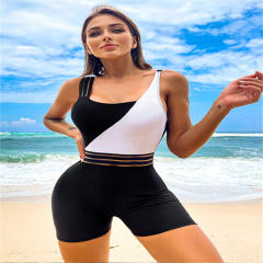 Women's One-Piece single shoulder hot sale Swimsuit