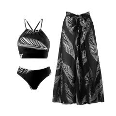 2025 hot sale color printing swimsuit skirt set