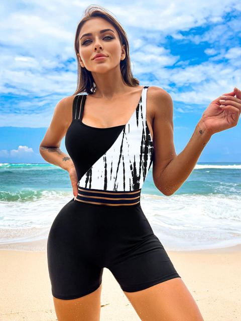 Women's One-Piece single shoulder hot sale Swimsuit