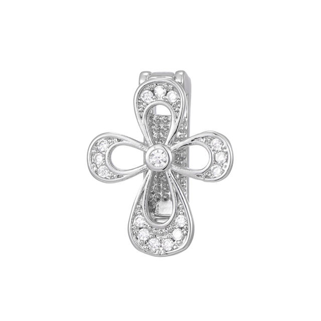 10mm stainless steel bracelet band diamond love heart cross clover charm diy jewelry