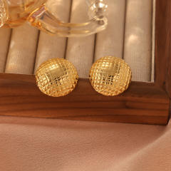 Geometric ovla shape stainless steel earrings studs earrings