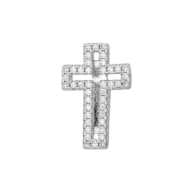 10mm stainless steel bracelet band diamond love heart cross clover charm diy jewelry