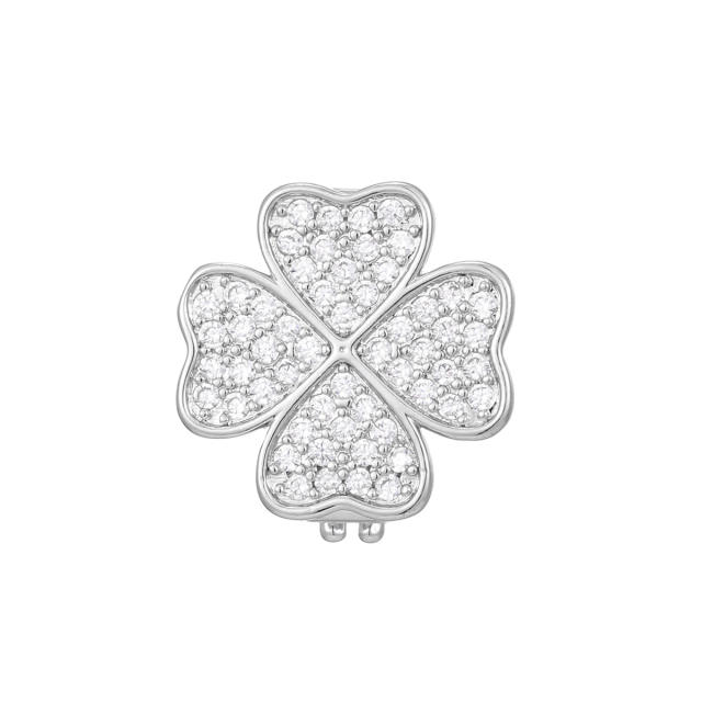 10mm stainless steel bracelet band diamond love heart cross clover charm diy jewelry