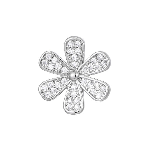 10mm stainless steel bracelet band diamond love heart cross clover charm diy jewelry