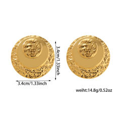 Geometric ovla shape stainless steel earrings studs earrings