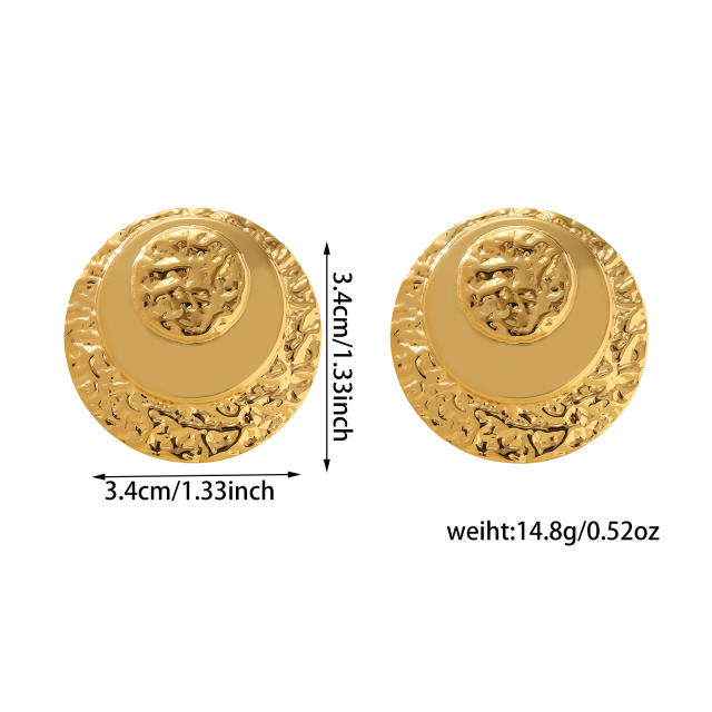 Geometric ovla shape stainless steel earrings studs earrings
