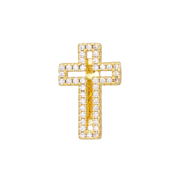 10mm stainless steel bracelet band diamond love heart cross clover charm diy jewelry