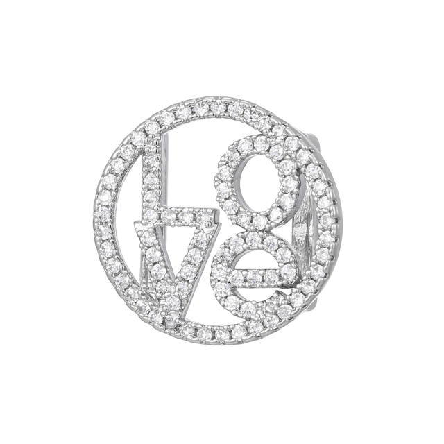 10mm stainless steel bracelet band diamond love heart cross clover charm diy jewelry