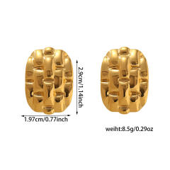 Geometric ovla shape stainless steel earrings studs earrings