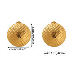 Geometric ovla shape stainless steel earrings studs earrings