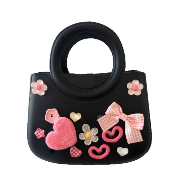 New ladies handbag cartoon love fashion round travel storage bag eva hole bag beach bag