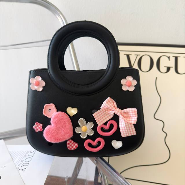 New ladies handbag cartoon love fashion round travel storage bag eva hole bag beach bag