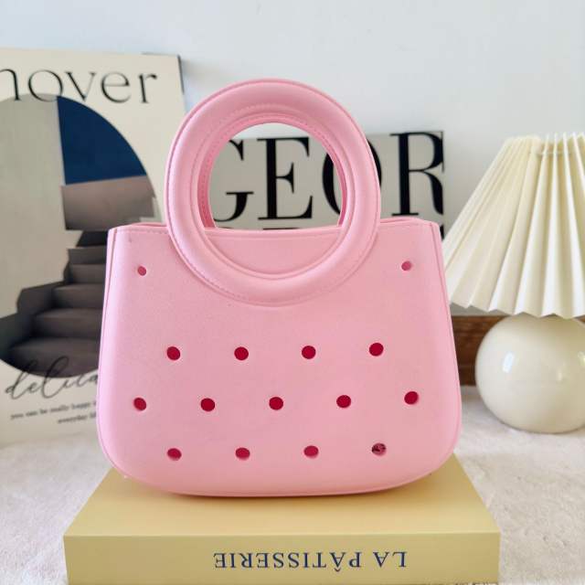 New ladies handbag cartoon love fashion round travel storage bag eva hole bag beach bag