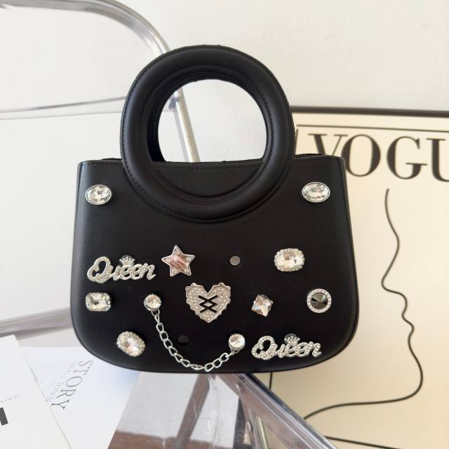 New ladies handbag cartoon love fashion round travel storage bag eva hole bag beach bag