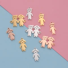 Mirror Titanium Steel Boys Girls Jewelry Accessories Diy Couple Honey Pot Cartoon Shape Pendant