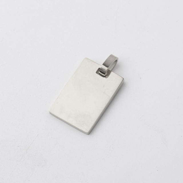Mirror stainless steel rectangular pendant DIY jewelry accessories