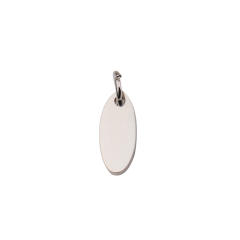 Factory direct selling hot mirror stainless steel oval tail DIY lettering Oval with hanging ring tag