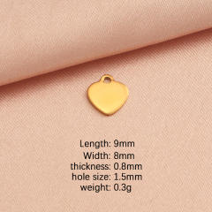 Foreign trade new mirror stainless steel heart jewelry accessories DIY