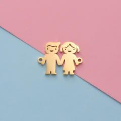 Mirror Titanium Steel Boys Girls Jewelry Accessories Diy Couple Honey Pot Cartoon Shape Pendant
