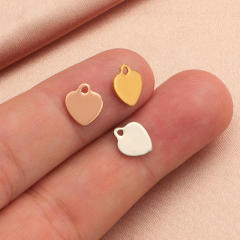 Foreign trade new mirror stainless steel heart jewelry accessories DIY