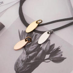 Factory direct selling hot mirror stainless steel oval tail DIY lettering Oval with hanging ring tag
