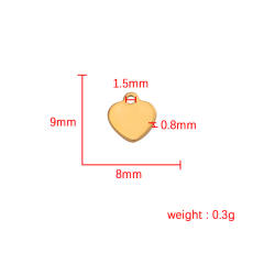 Foreign trade new mirror stainless steel heart jewelry accessories DIY