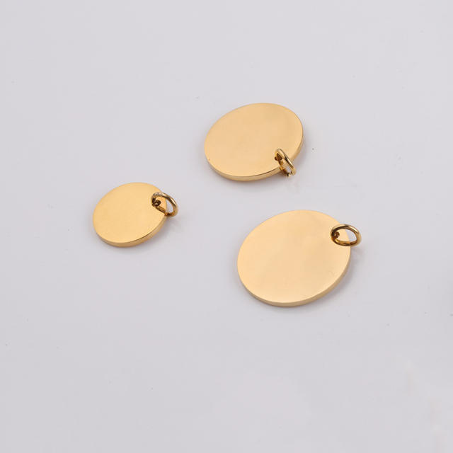 8-30mm Mirror Stainless Steel Ring Round Pendant