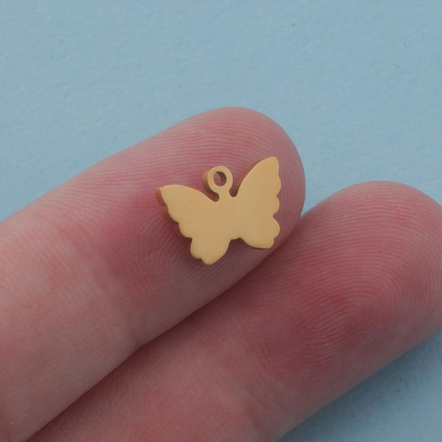 Mirror stainless steel creative butterfly pendant diy jewelry accessory
