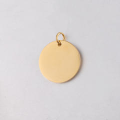 8-30mm Mirror Stainless Steel Ring Round Pendant