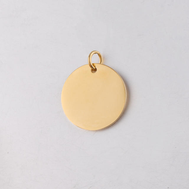8-30mm Mirror Stainless Steel Ring Round Pendant
