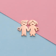 Mirror Titanium Steel Boys Girls Jewelry Accessories Diy Couple Honey Pot Cartoon Shape Pendant
