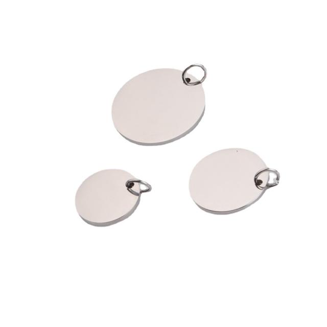 8-30mm Mirror Stainless Steel Ring Round Pendant