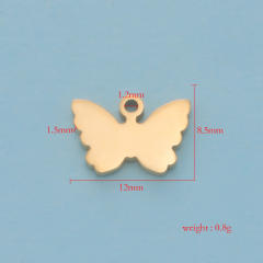 Mirror stainless steel creative butterfly pendant diy jewelry accessory