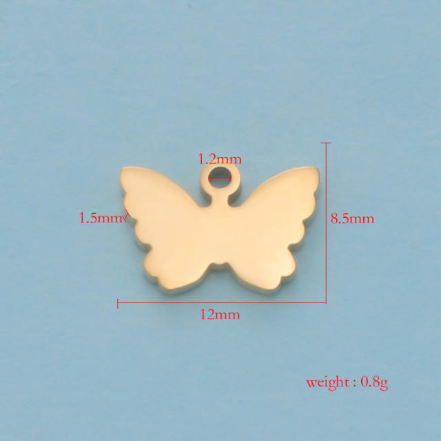Mirror stainless steel creative butterfly pendant diy jewelry accessory