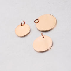 8-30mm Mirror Stainless Steel Ring Round Pendant